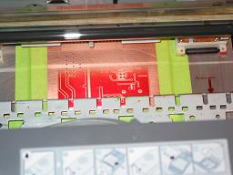 This is Volkan's modifed CX4200 as it prints a PCB. Details for modifying this printer are in the works.